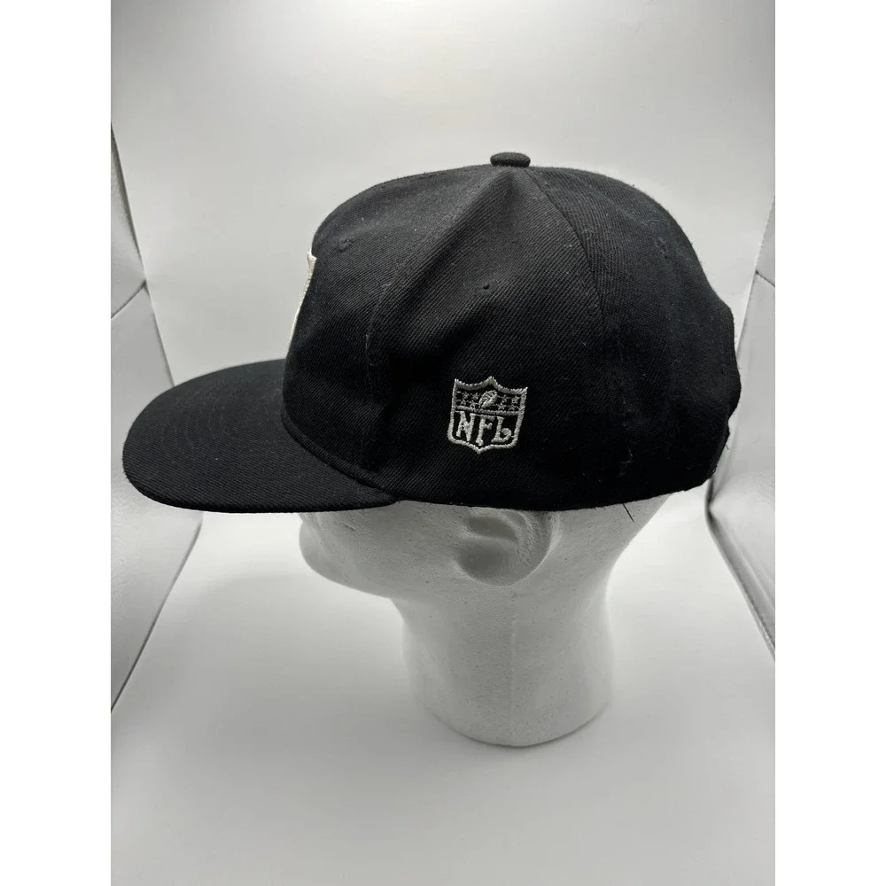 Vintage Style NFL Oakland Raiders Snapback Hat Black Embroidered Shield Logo